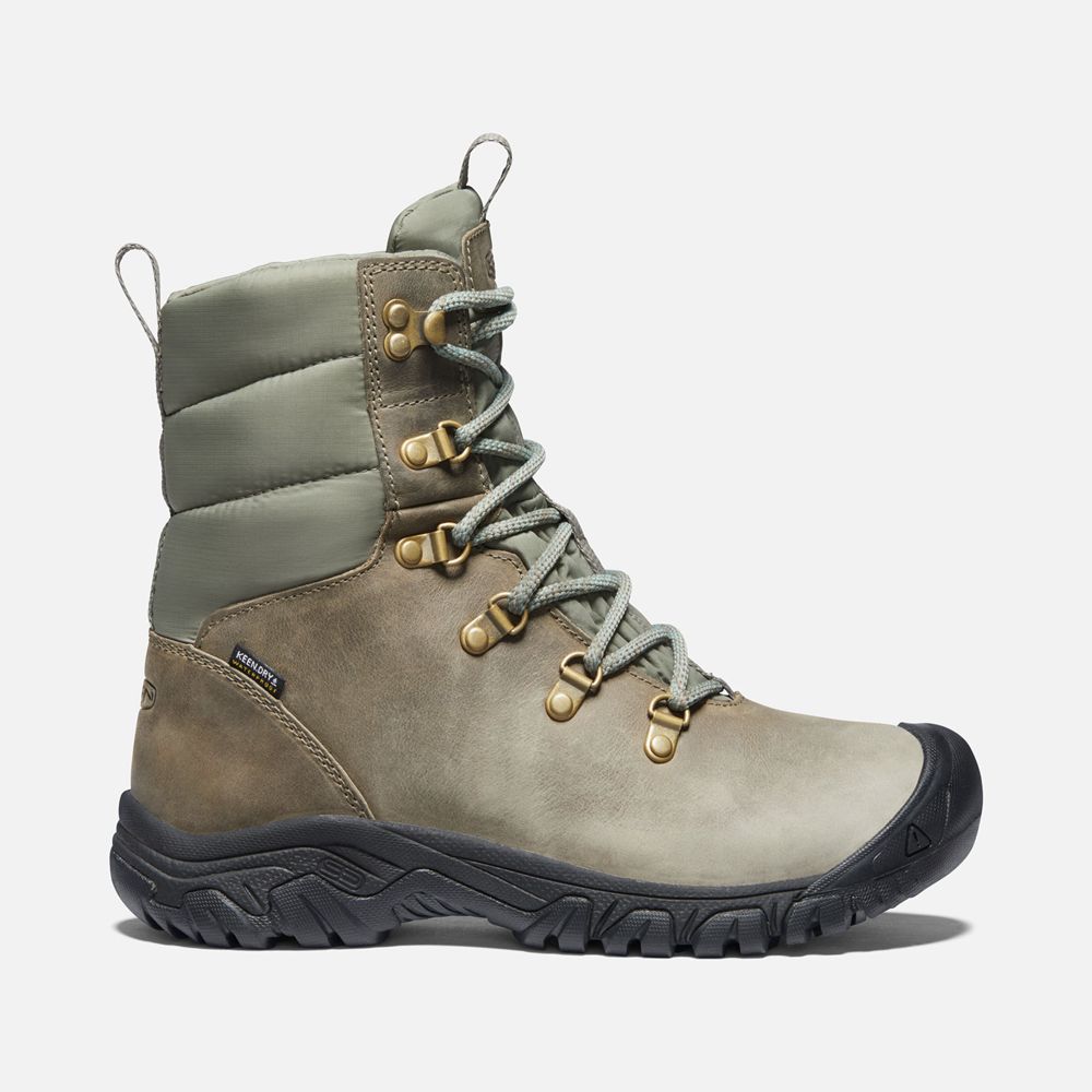 Botas de Seguridad Keen Mexico Verde Oliva - Mujer Greta Waterproof - KJ3685914